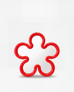 Flower Mirror Micro Bright Red