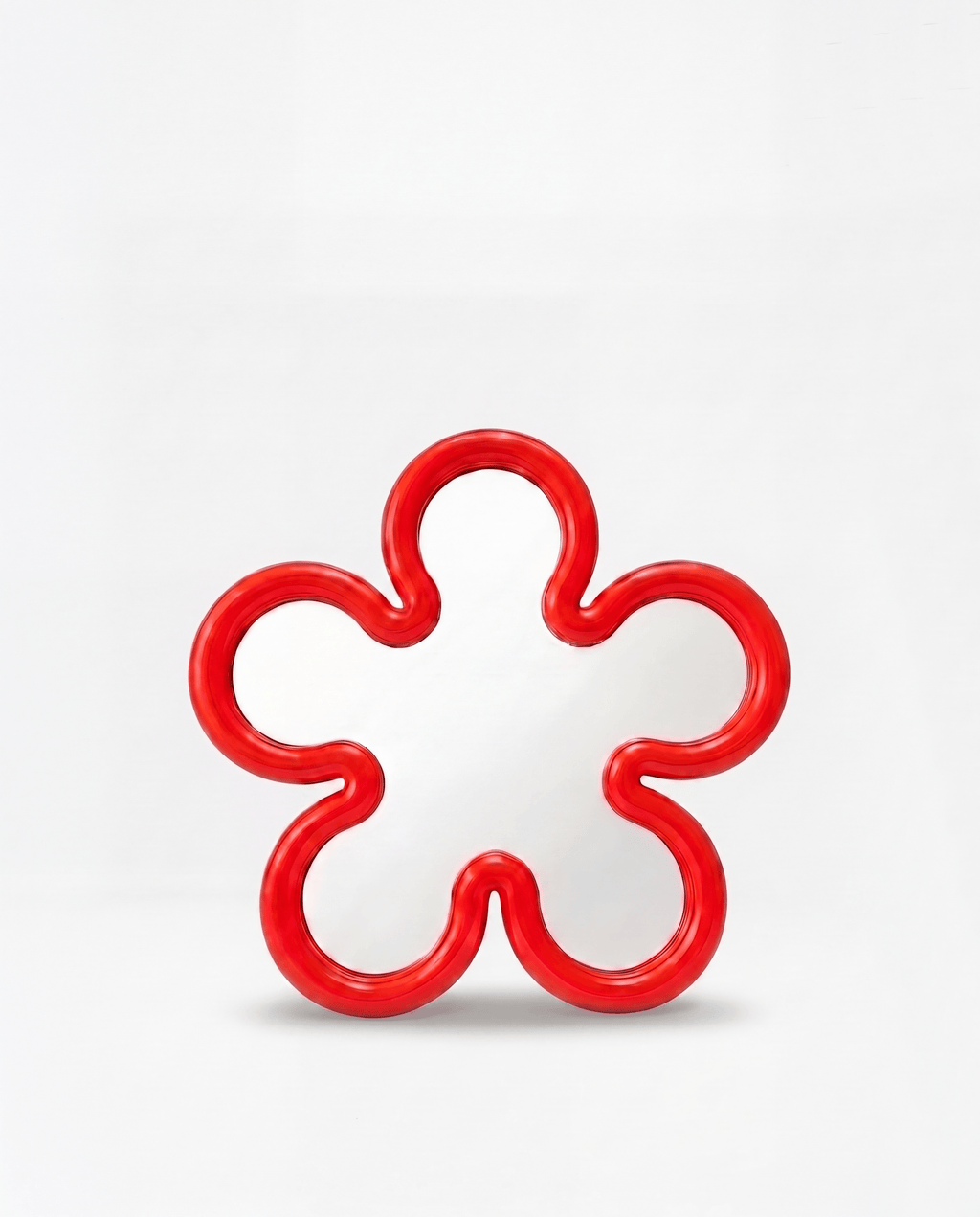 Flower Mirror Micro Bright Red