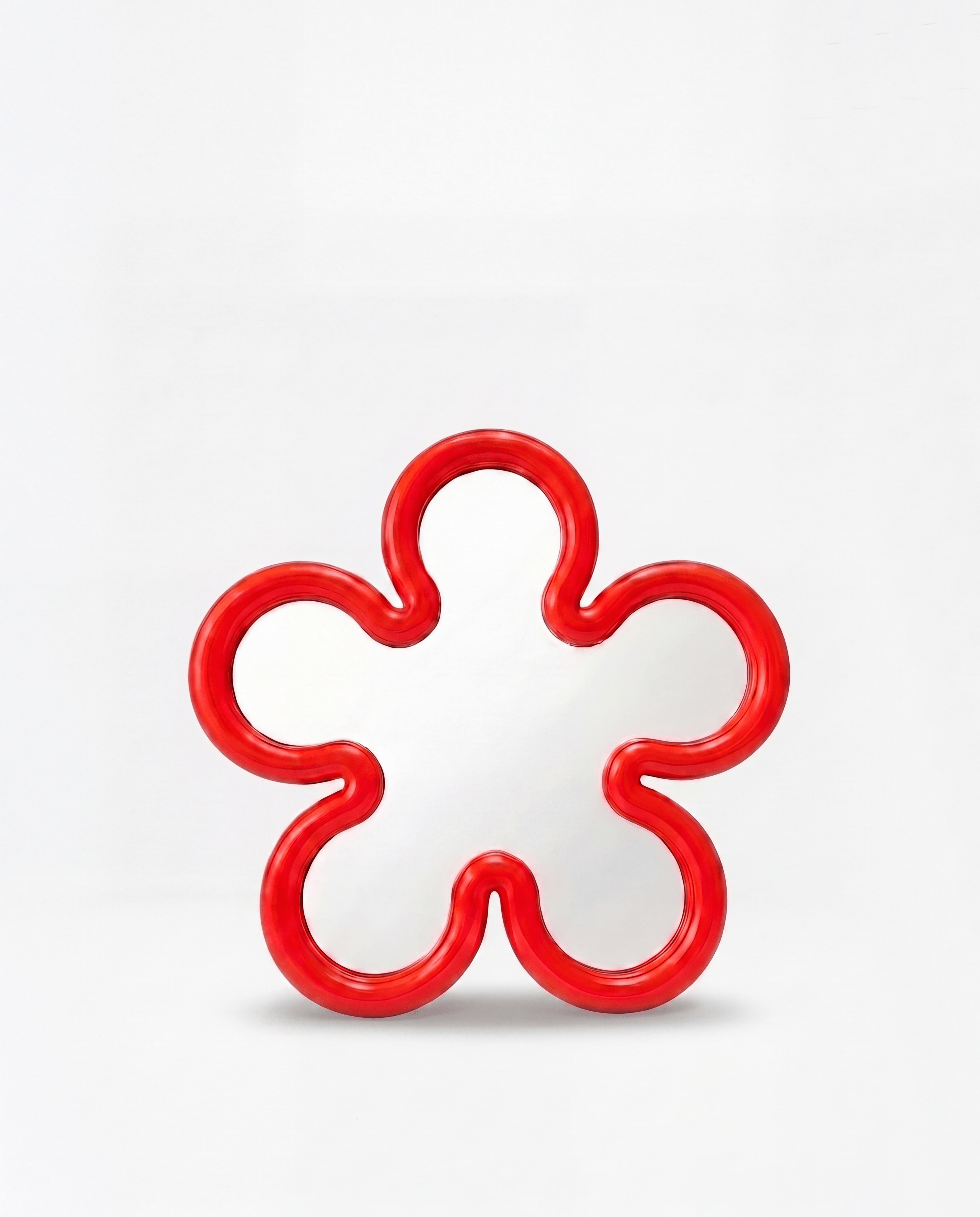 Flower Mirror Micro Bright Red