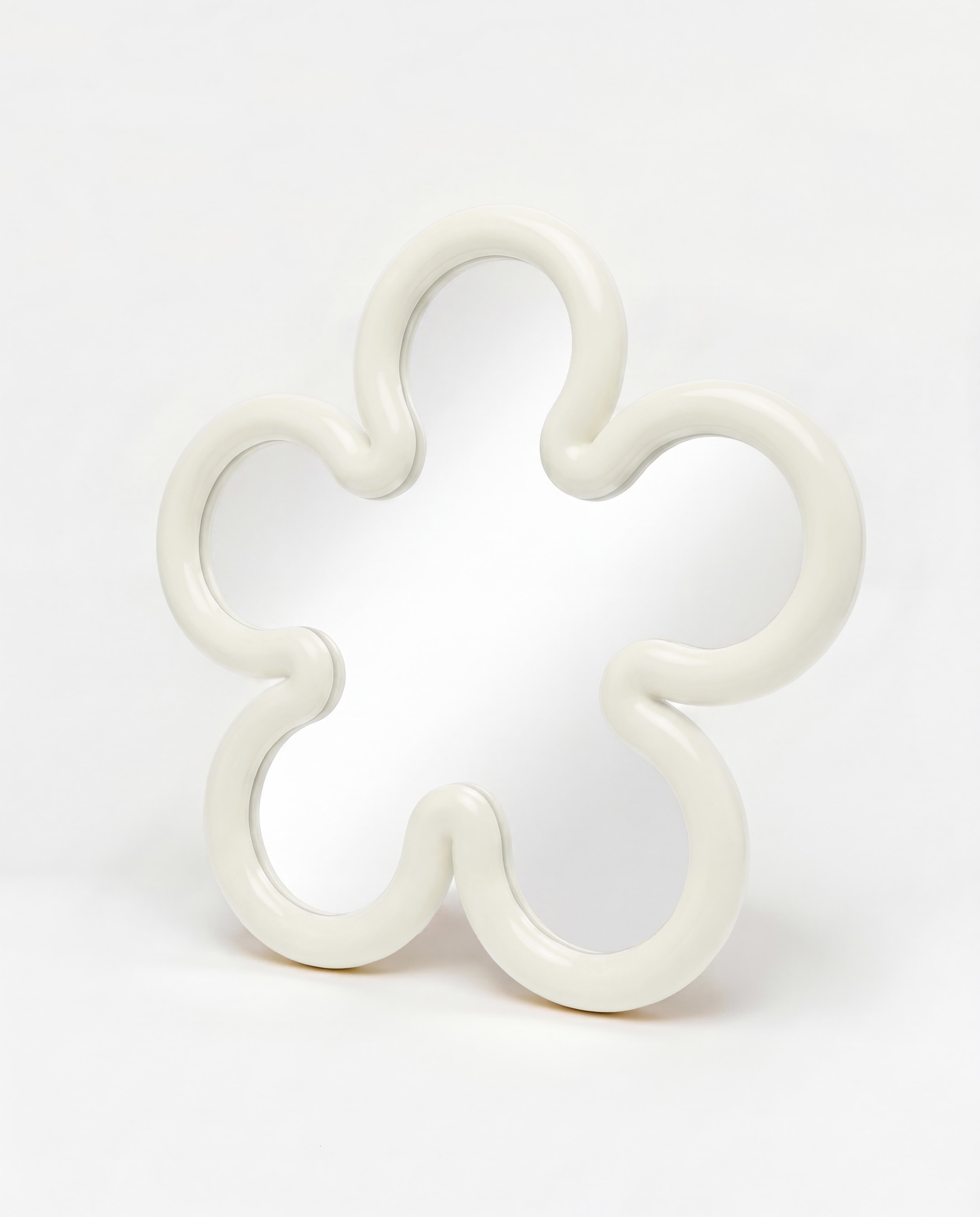 Flower Mirror Mini Cream