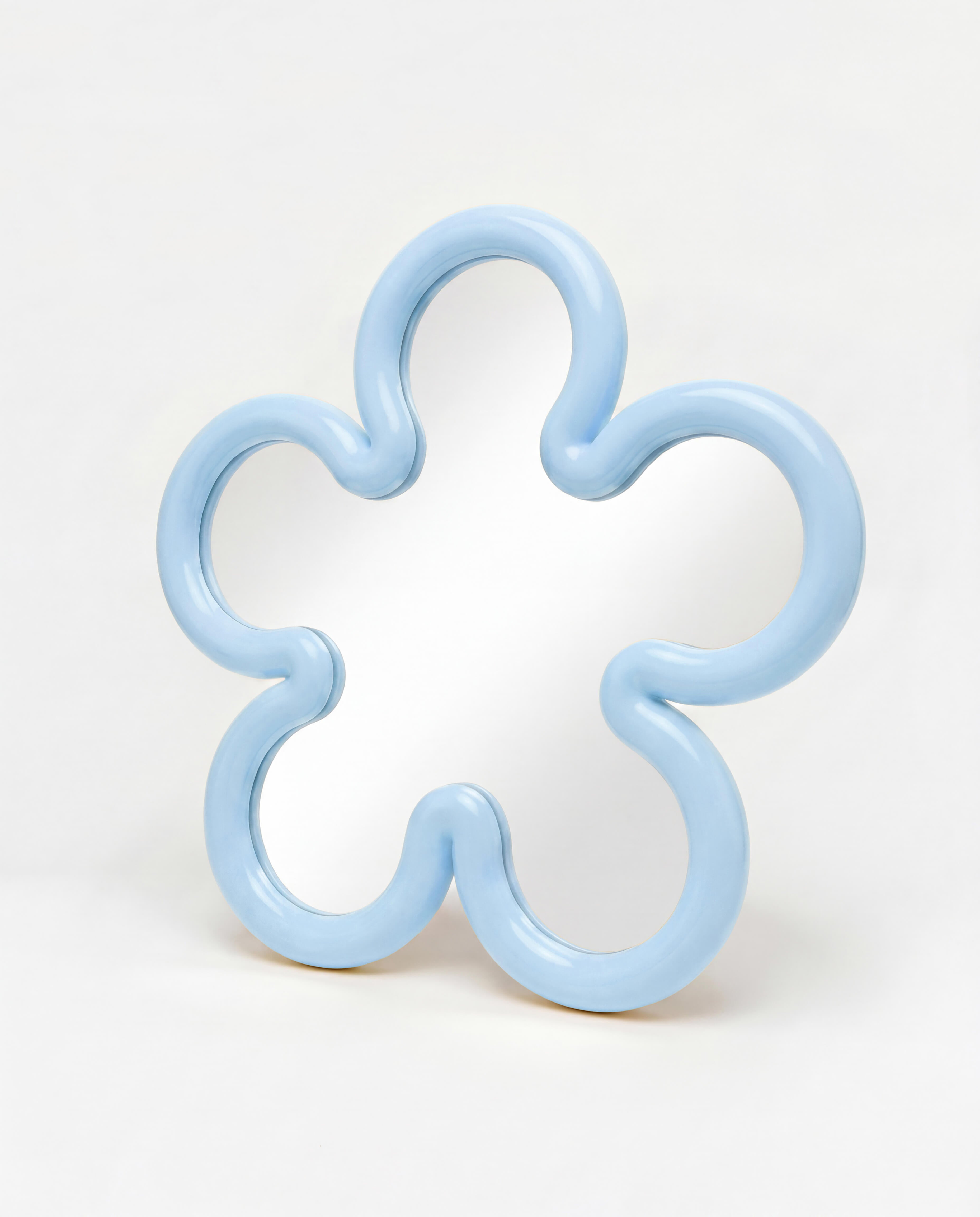 Flower Mirror Mini Light Blue