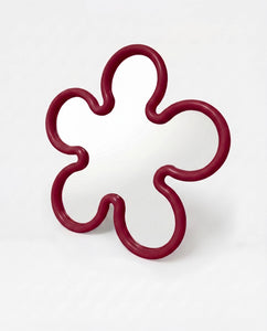 Flower Mirror Burgundy