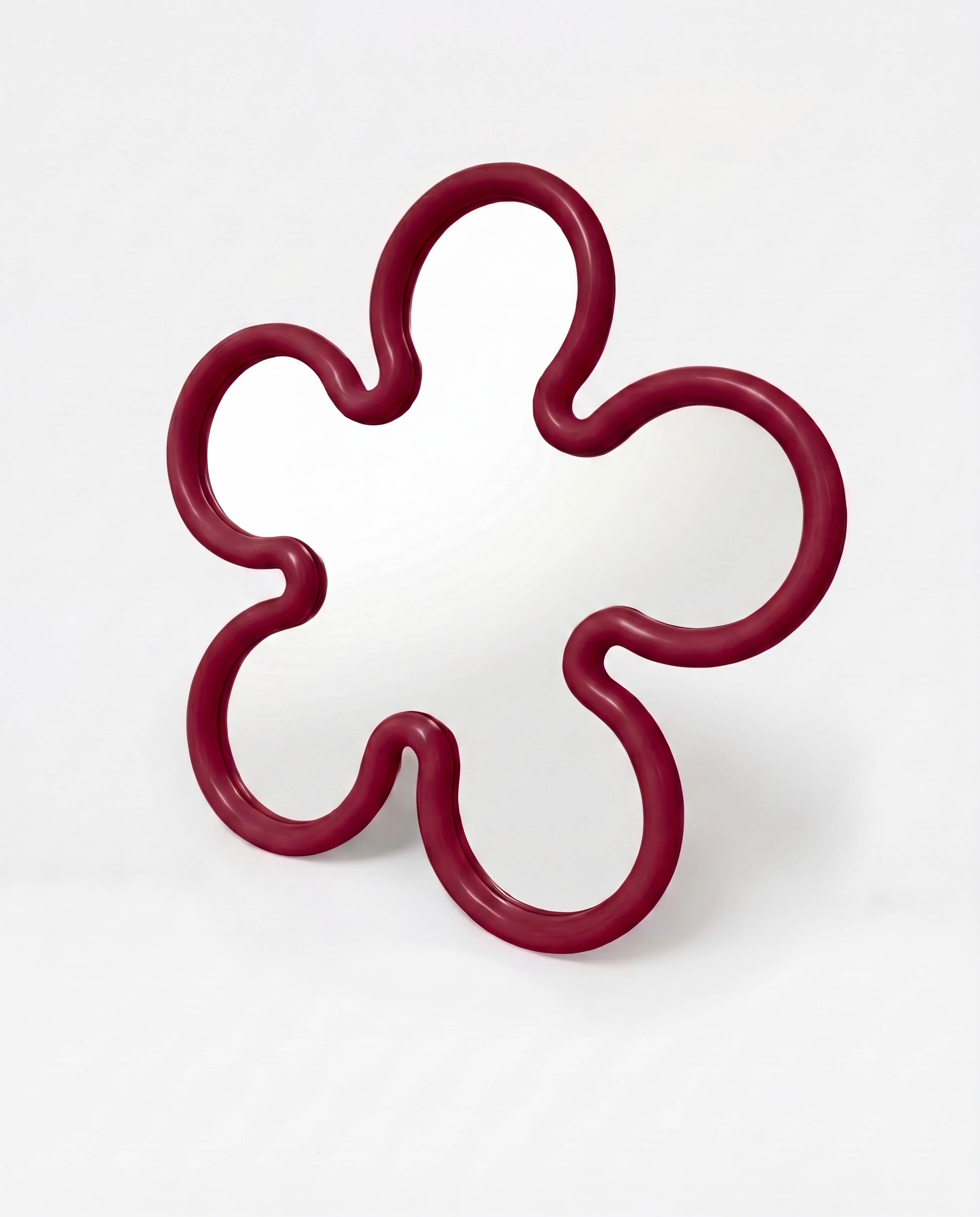 Flower Mirror Burgundy